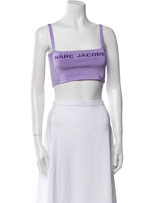 Marc Jacobs Graphic Print Square Neckline Crop Top