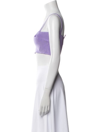 Marc Jacobs Graphic Print Square Neckline Crop Top