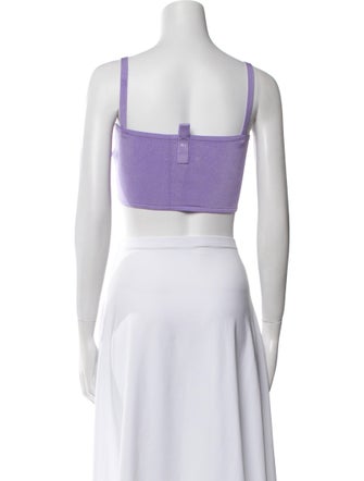 Marc Jacobs Graphic Print Square Neckline Crop Top