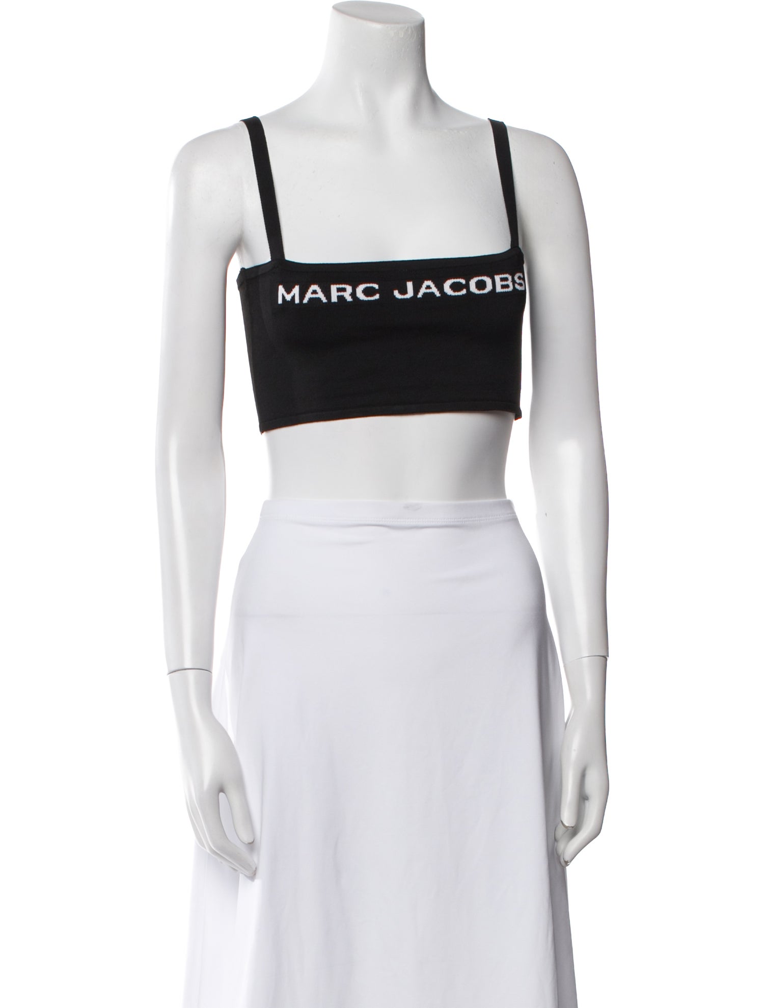 Marc Jacobs Graphic Print Square Neckline Crop Top