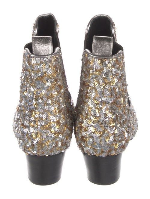 Marc Jacobs Sequins Leather Trim Embellishment Chelsea Boots