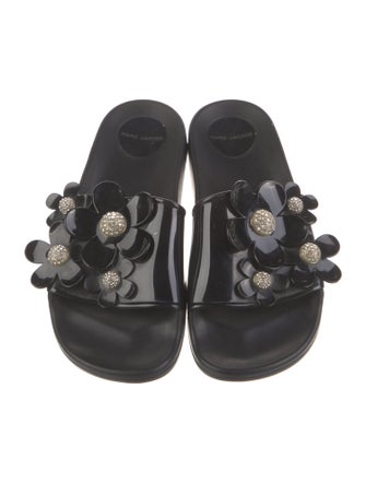 Marc Jacobs Rubber Crystal Embellishments Slides
