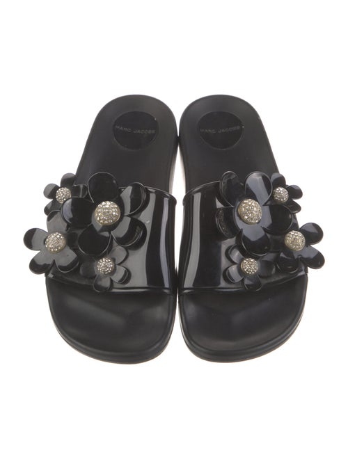 Marc Jacobs Rubber Crystal Embellishments Slides