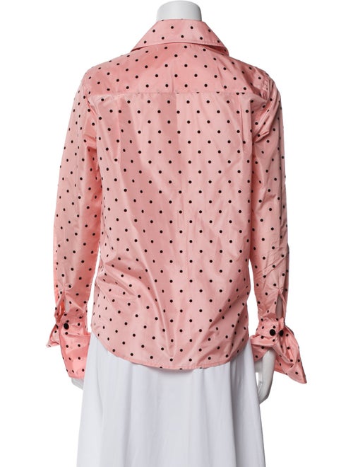 Marc Jacobs Silk Polka Dot Print Button-Up Top