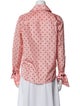 Marc Jacobs Silk Polka Dot Print Button-Up Top