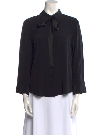 Marc Jacobs Silk Three-Quarter Sleeve Button-Up Top