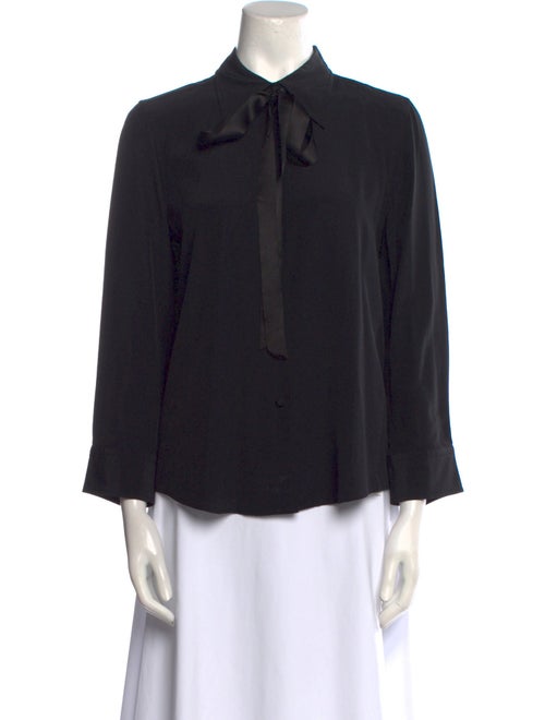 Marc Jacobs Silk Three-Quarter Sleeve Button-Up Top