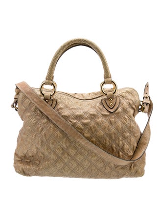 Marc Jacobs Embossed Leather Top Handle Bag