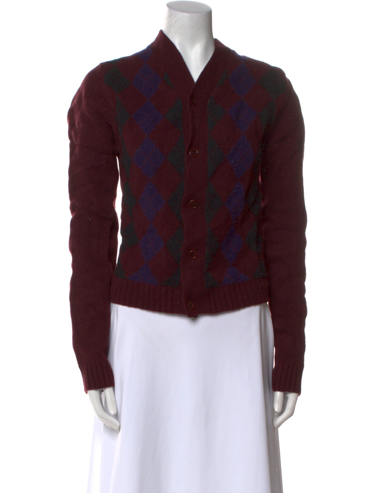 Marc Jacobs Printed V-Neck Sweater