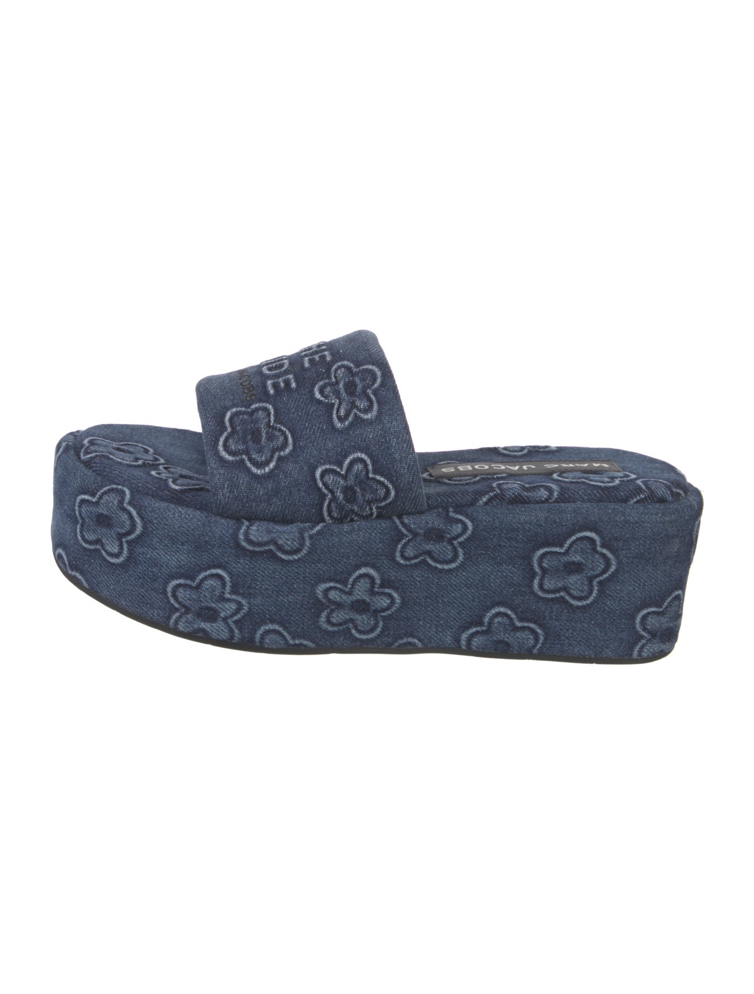 Marc Jacobs Denim Printed Slides