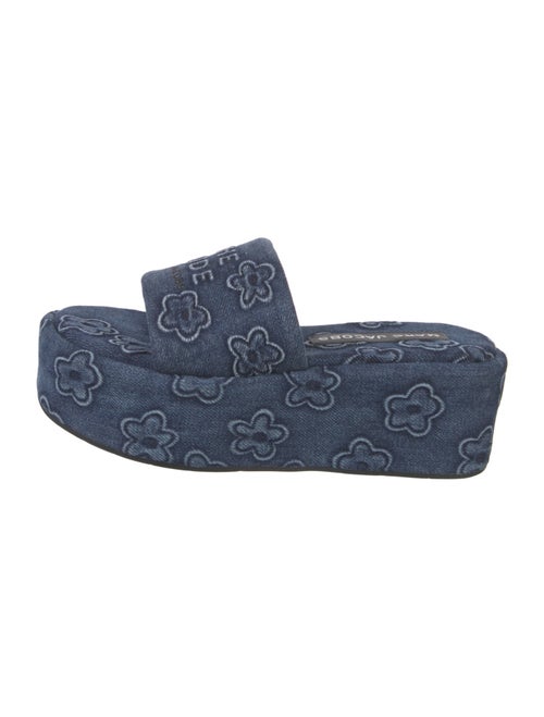 Marc Jacobs Denim Printed Slides