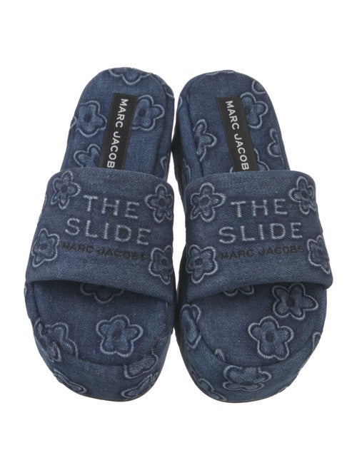 Marc Jacobs Denim Printed Slides