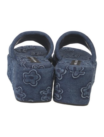 Marc Jacobs Denim Printed Slides