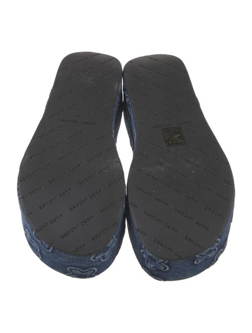 Marc Jacobs Denim Printed Slides