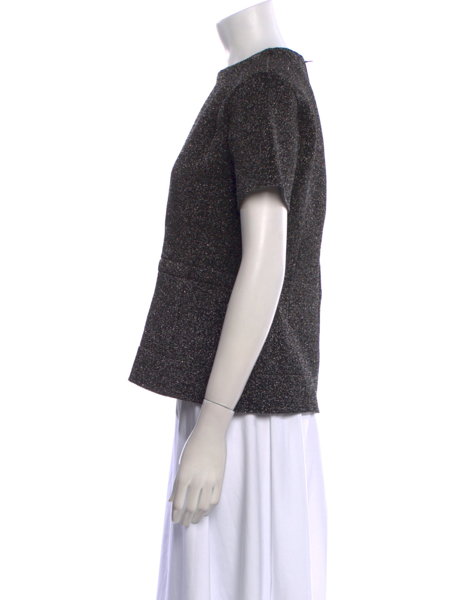 Marc Jacobs Mock Neck Short Sleeve Top