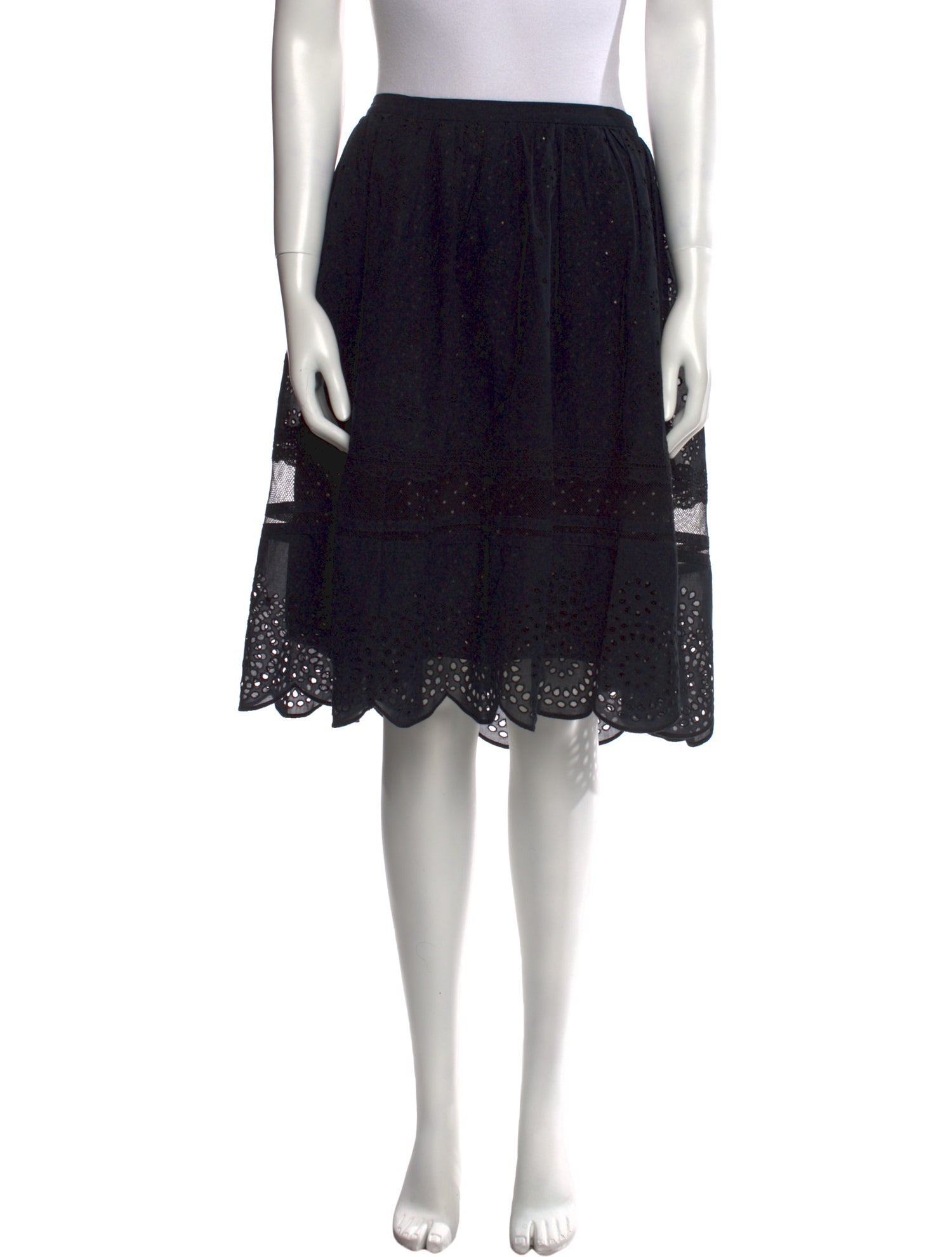 Marc by Marc Jacobs Eyelet Trim Knee-Length Skirt
