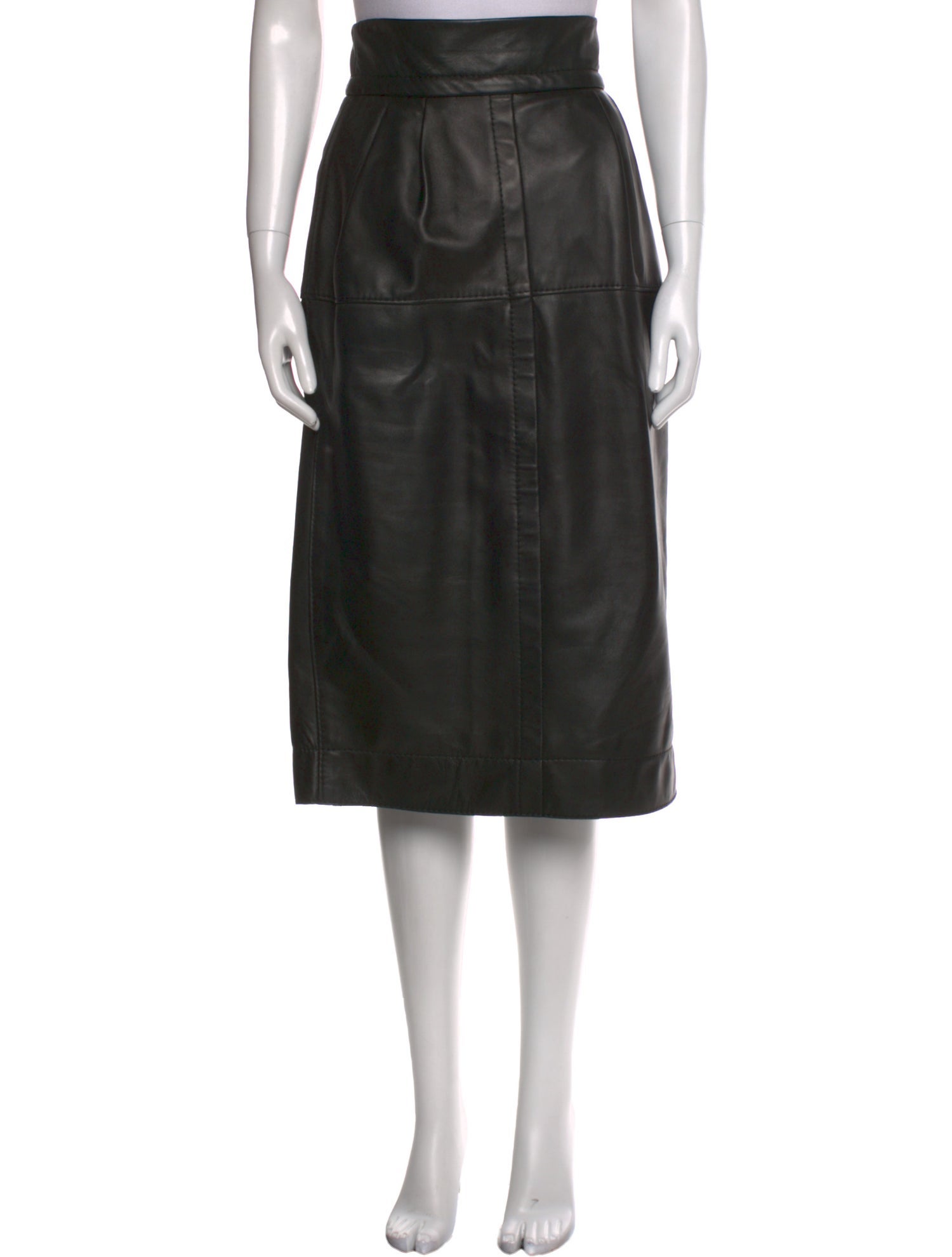 Marc Jacobs Lamb Leather Midi Length Skirt