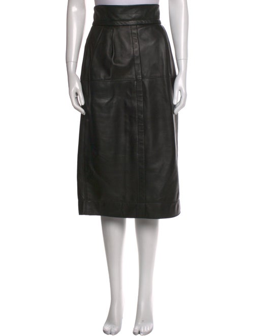Marc Jacobs Lamb Leather Midi Length Skirt