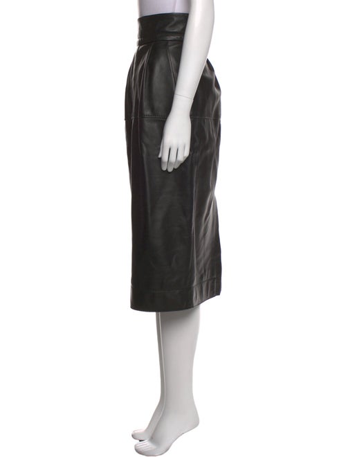 Marc Jacobs Lamb Leather Midi Length Skirt