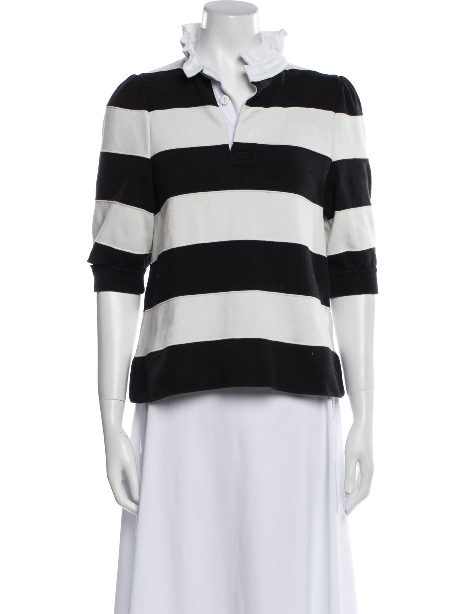 Marc Jacobs Striped V-Neck Polo