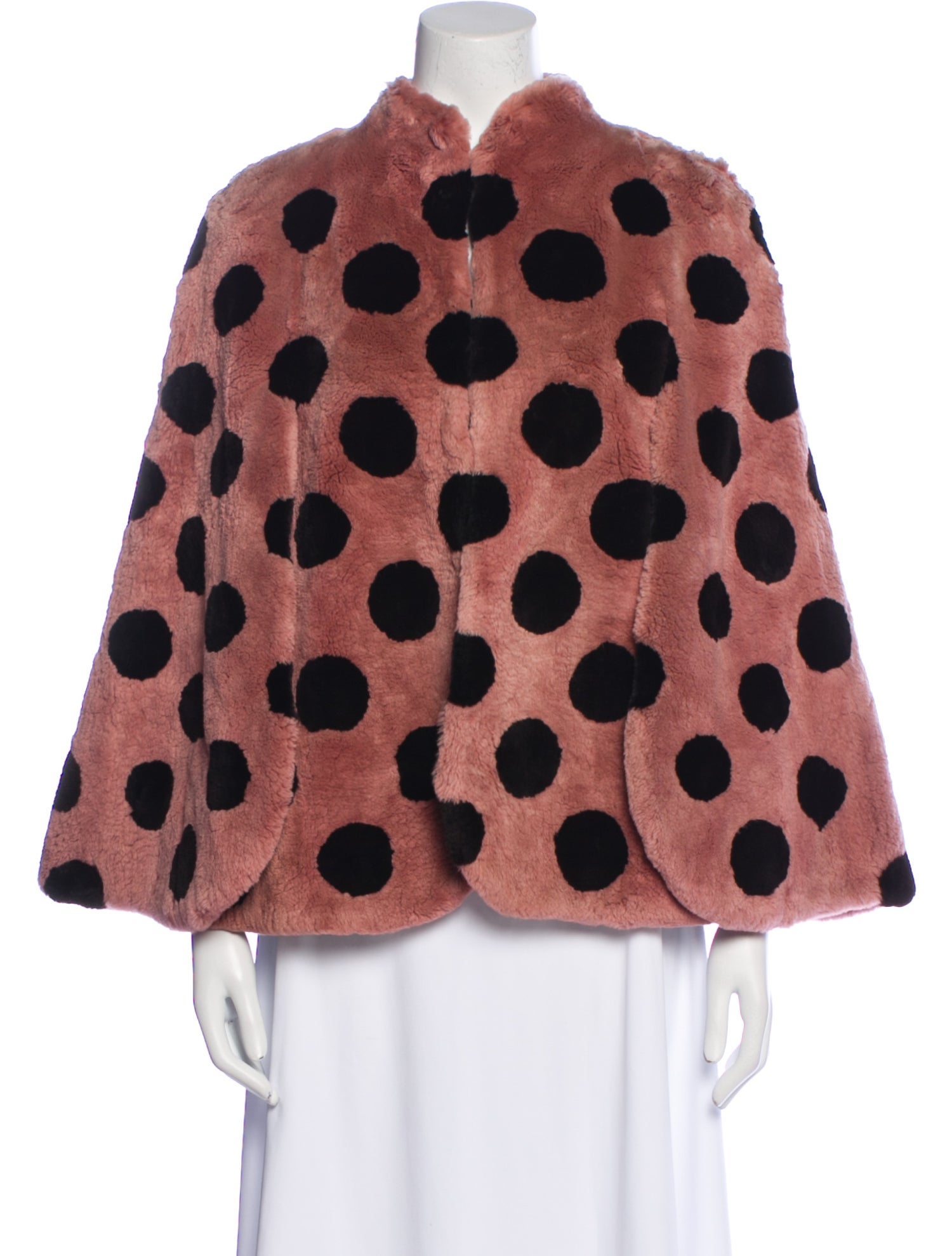 Marc Jacobs Fur Polka Dot Print Jacket