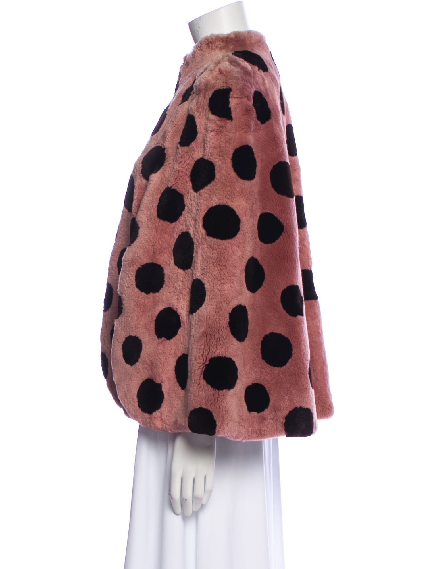 Marc Jacobs Fur Polka Dot Print Jacket
