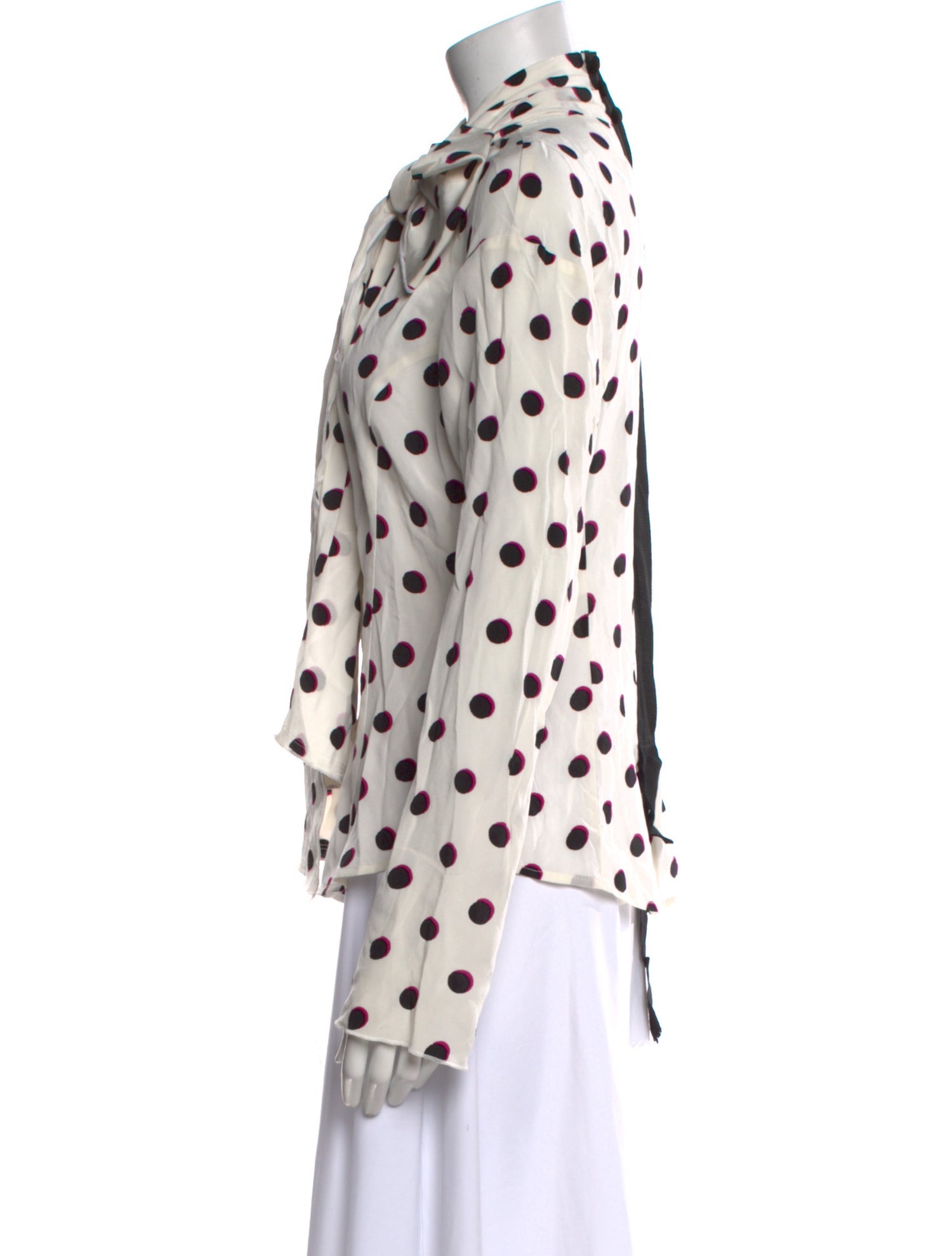 Marc Jacobs Silk Polka Dot Print Button-Up Top w/ Tags