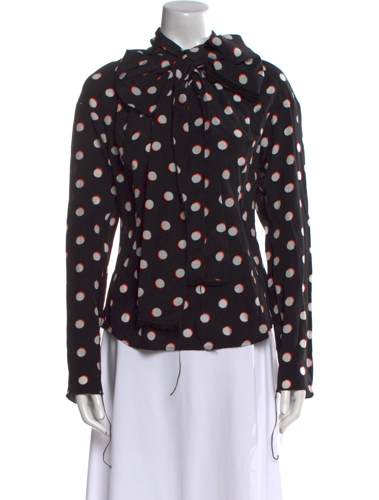 Marc Jacobs Silk Polka Dot Print Button-Up Top