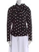 Marc Jacobs Silk Polka Dot Print Button-Up Top