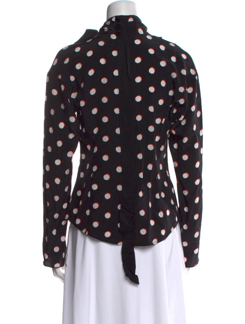 Marc Jacobs Silk Polka Dot Print Button-Up Top
