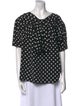 Marc Jacobs Silk Polka Dot Print Button-Up Top