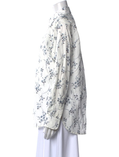 Marc Jacobs Floral Print Long Sleeve Button-Up Top