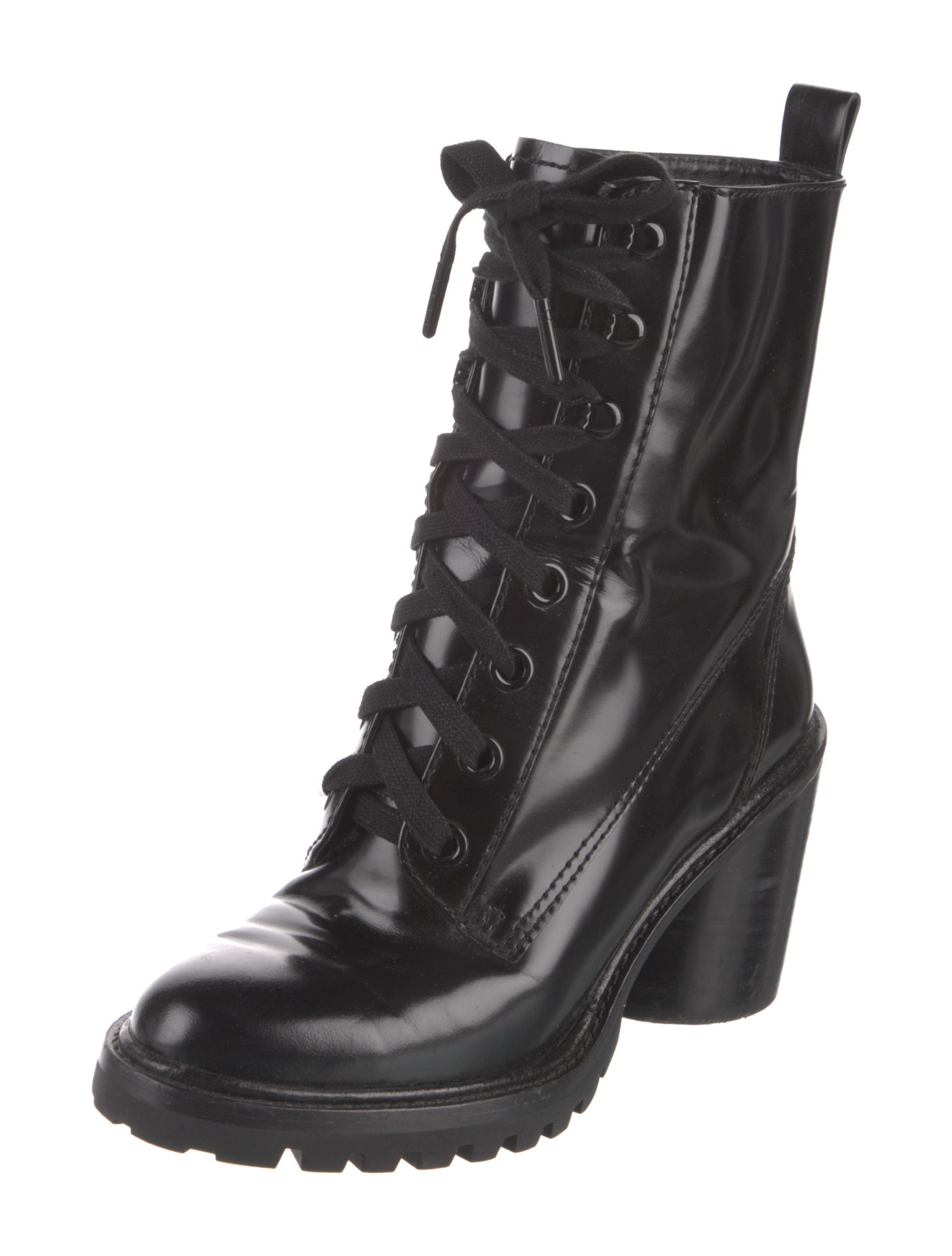 Marc Jacobs Patent Leather Combat Boots