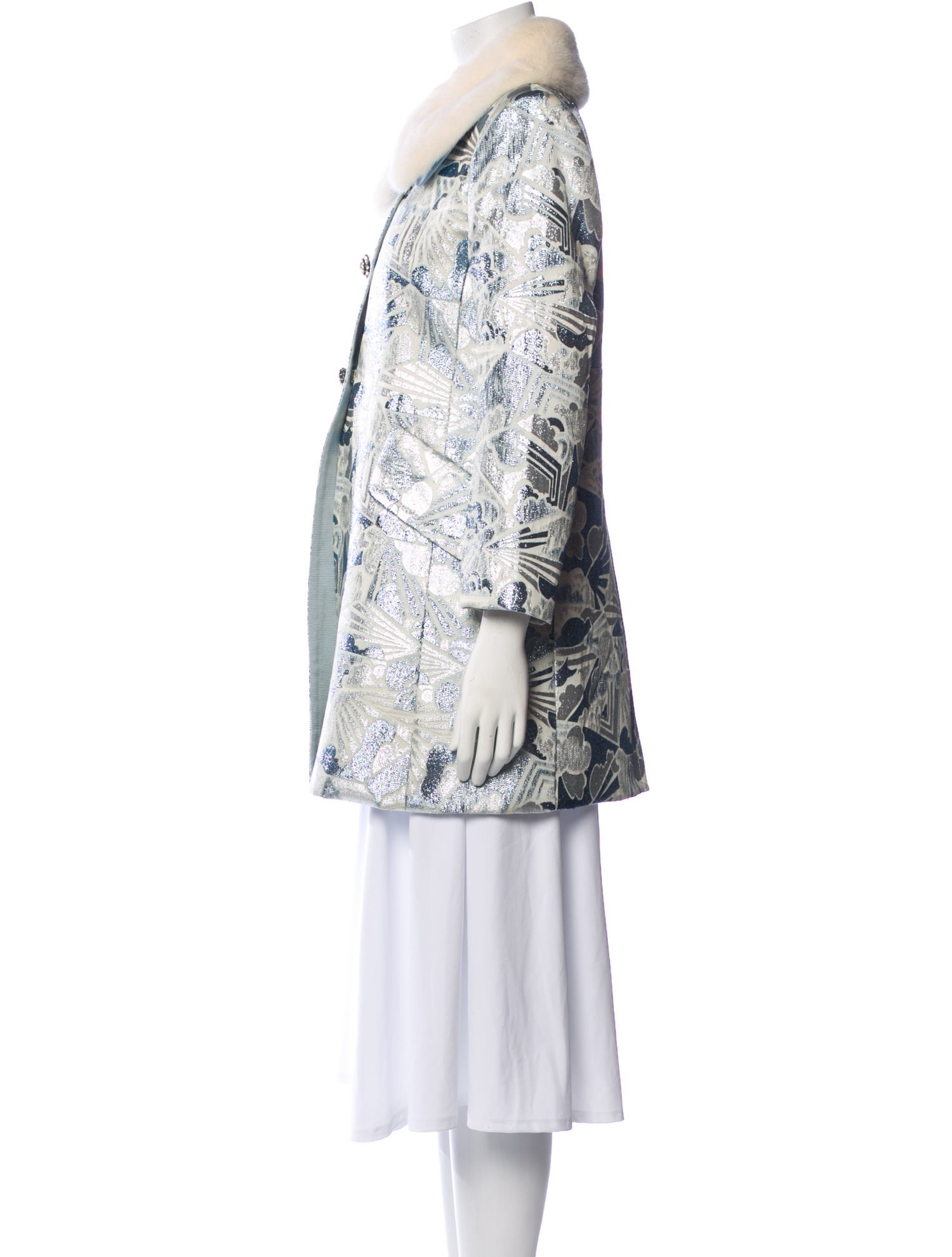 Marc Jacobs Floral Print Fur Jacket w/ Tags