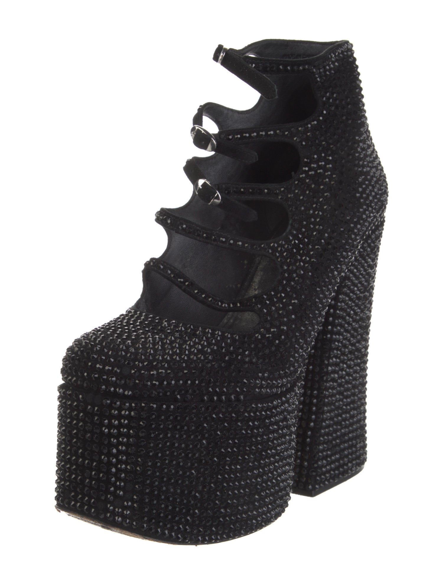 Marc Jacobs Leather Crystal Embellishments Pumps