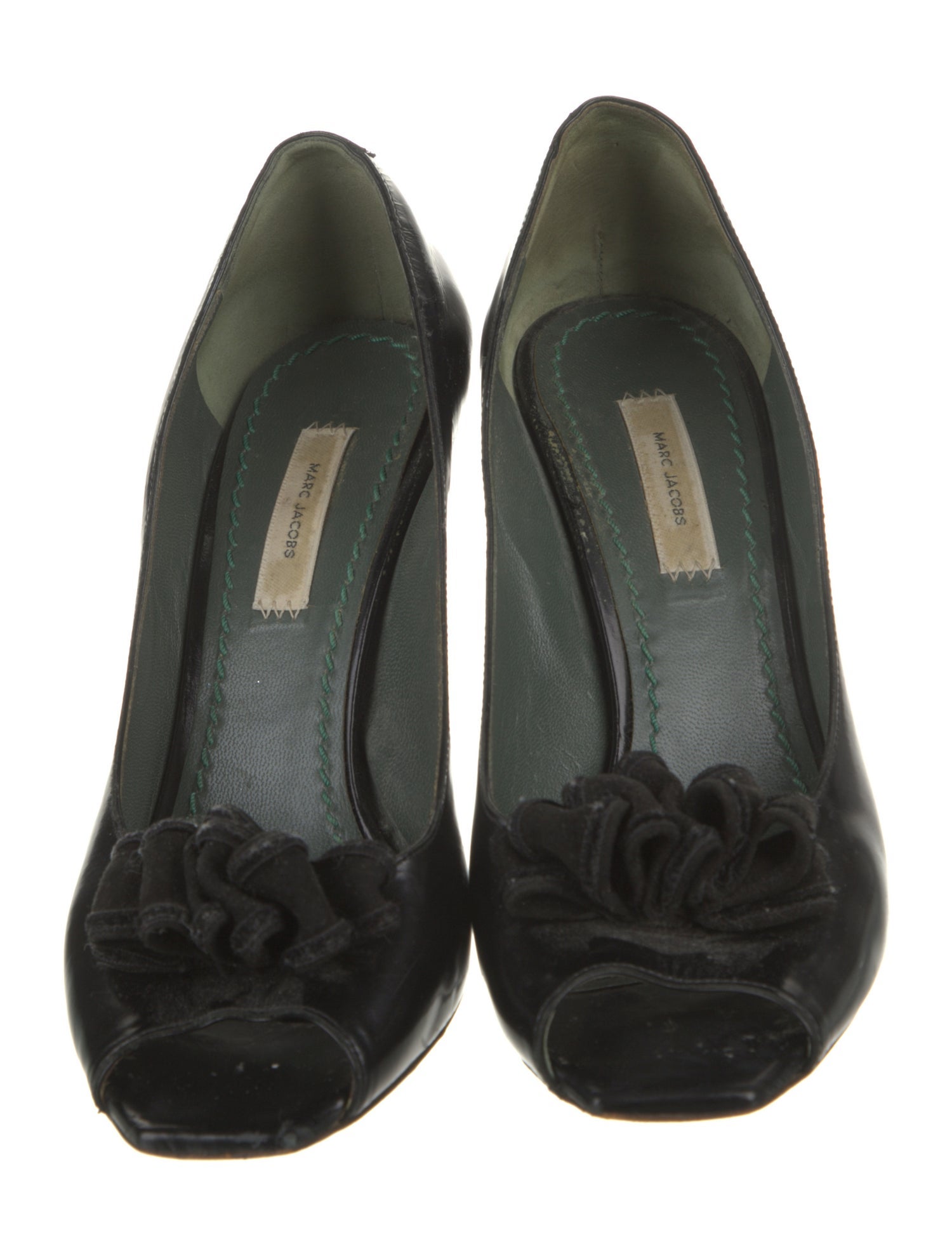 Marc Jacobs Patent Leather Ruffle Embellishment Pumps