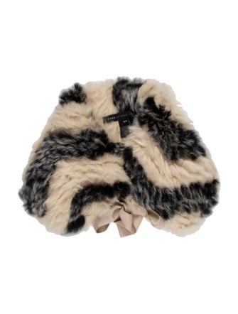 Marc Jacobs Fur Printed Scarf