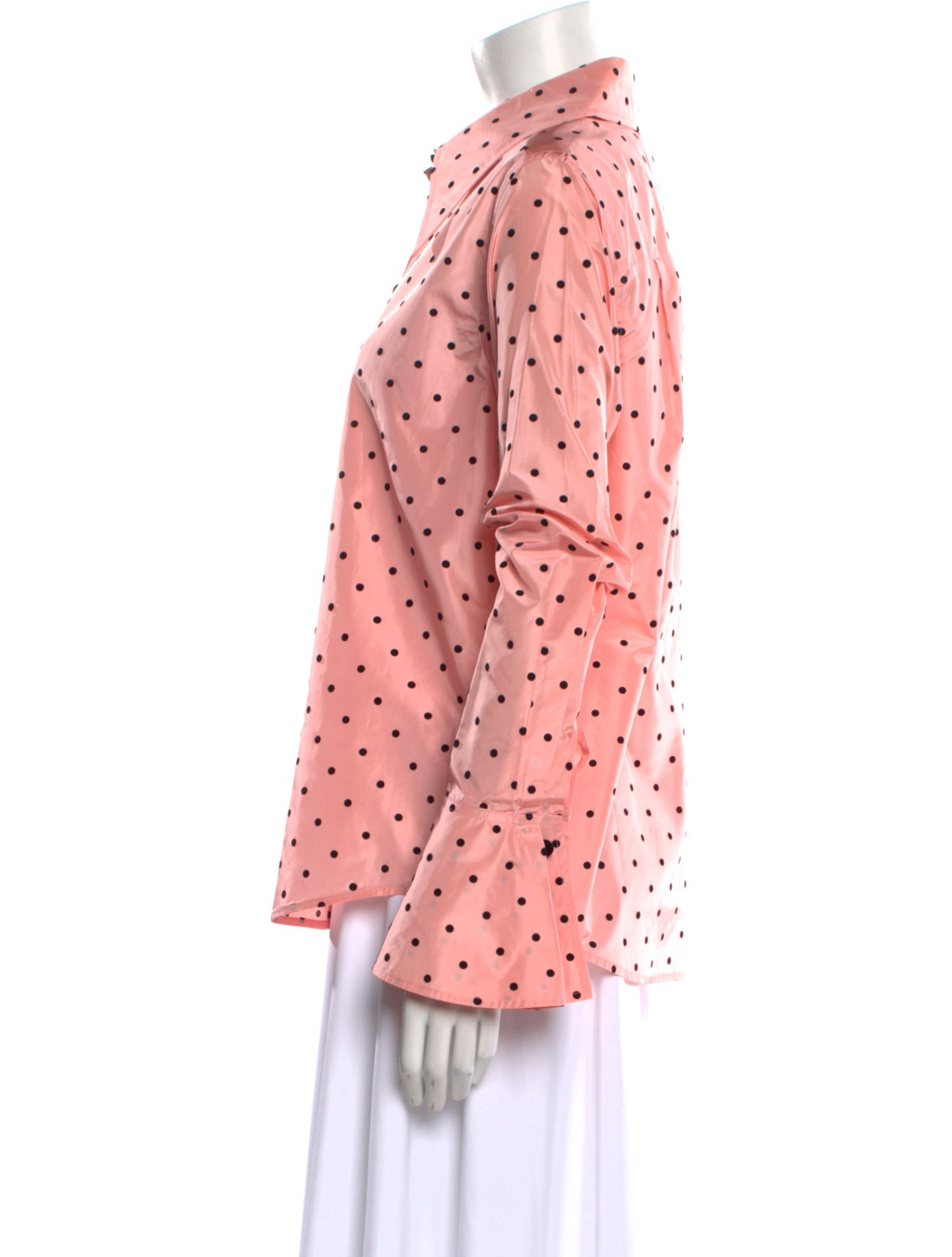 Marc Jacobs Silk Polka Dot Print Button-Up Top