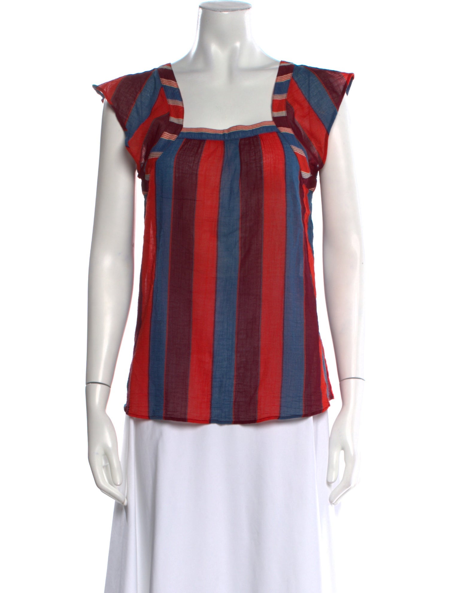 Marc Jacobs Striped Square Neckline Blouse