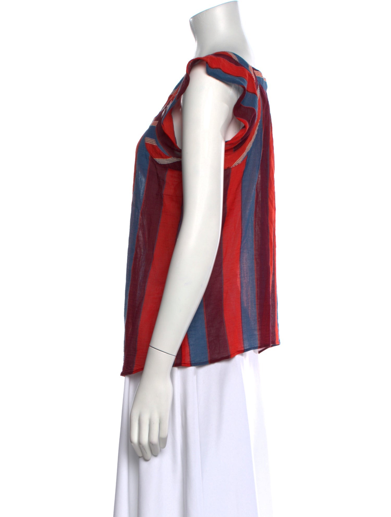 Marc Jacobs Striped Square Neckline Blouse