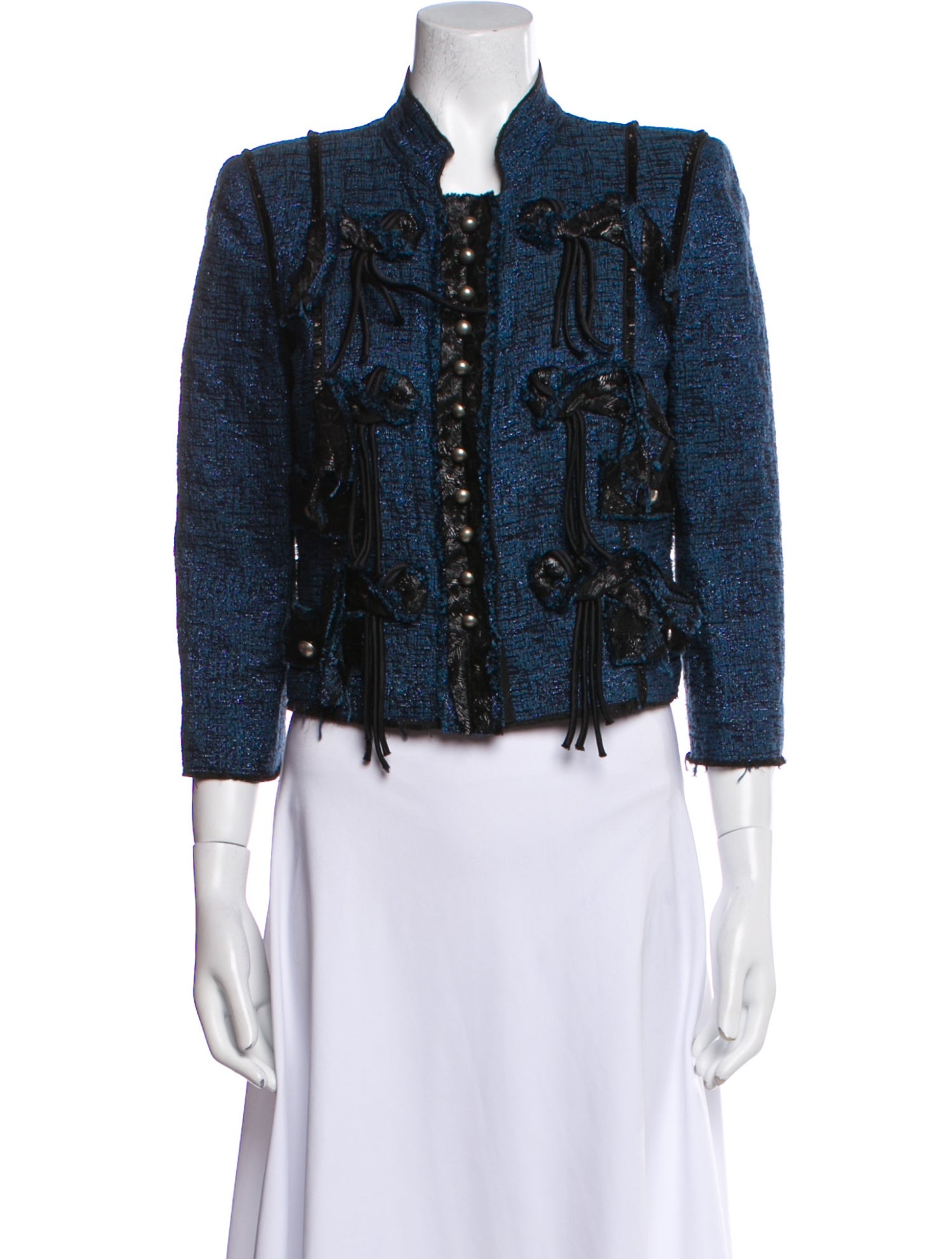 Marc Jacobs Tweed Pattern Denim Jacket