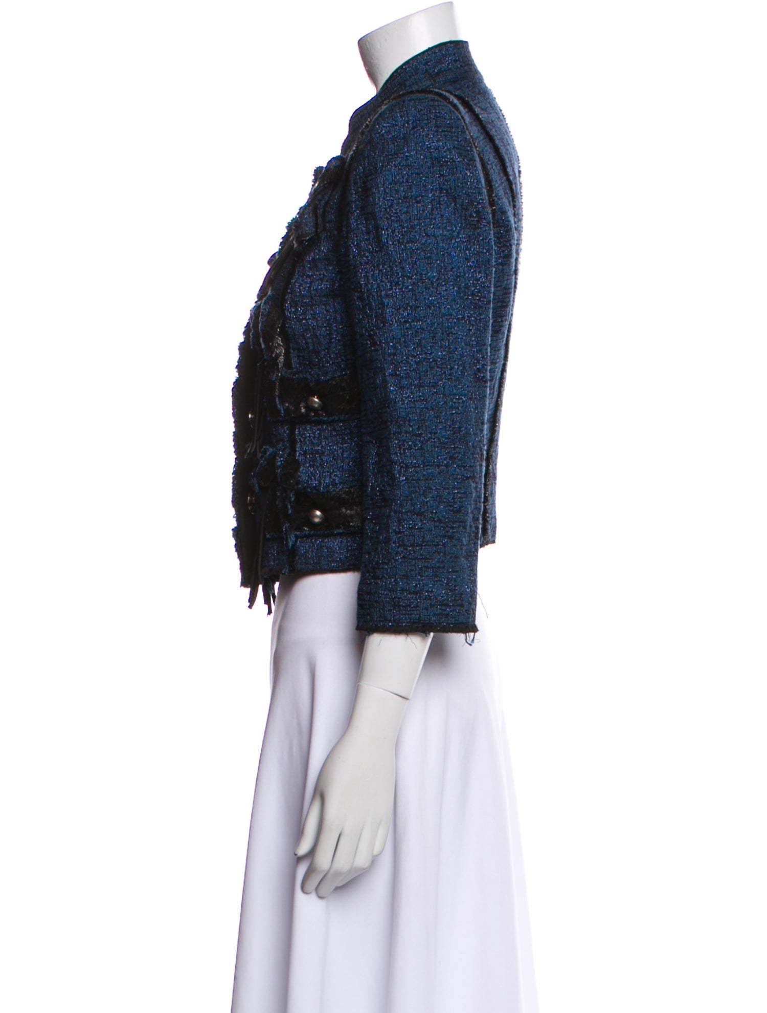 Marc Jacobs Tweed Pattern Denim Jacket