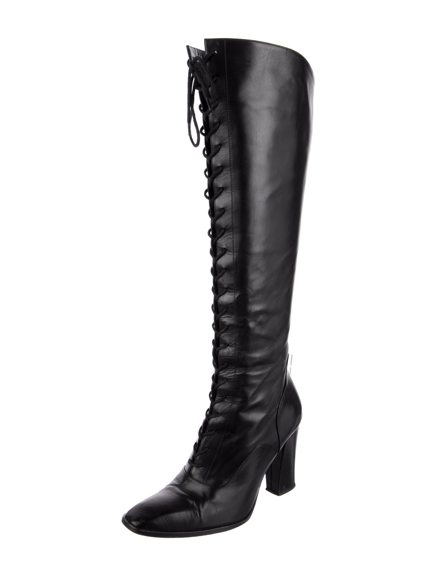 Marc Jacobs Leather Lace-Up Boots
