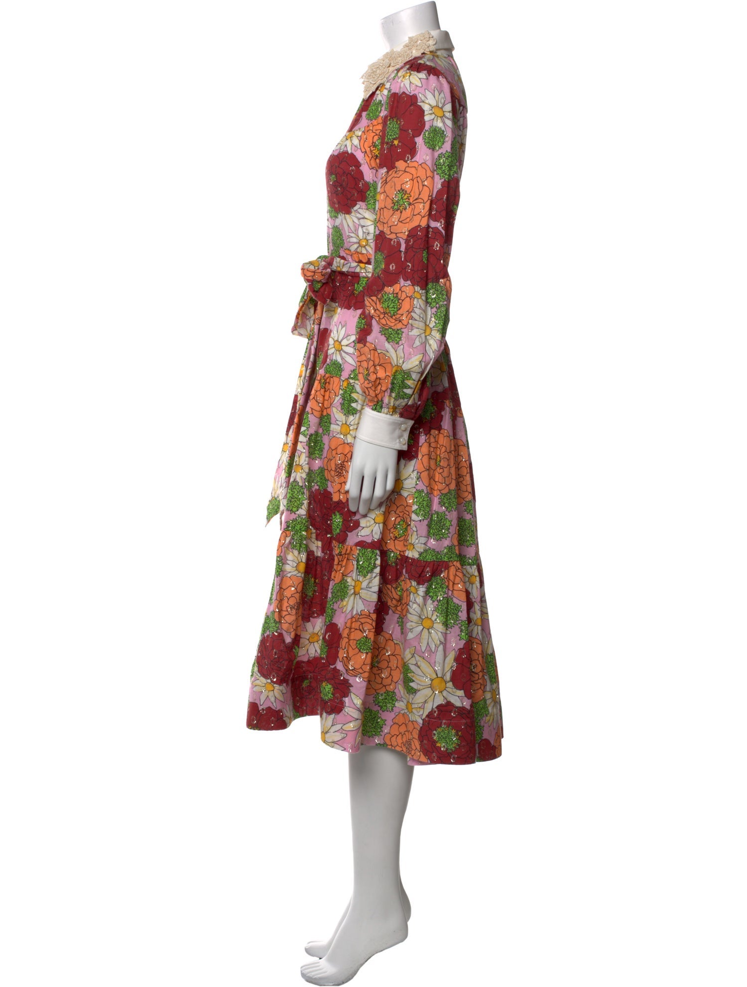 Marc Jacobs Floral Print Midi Length Dress