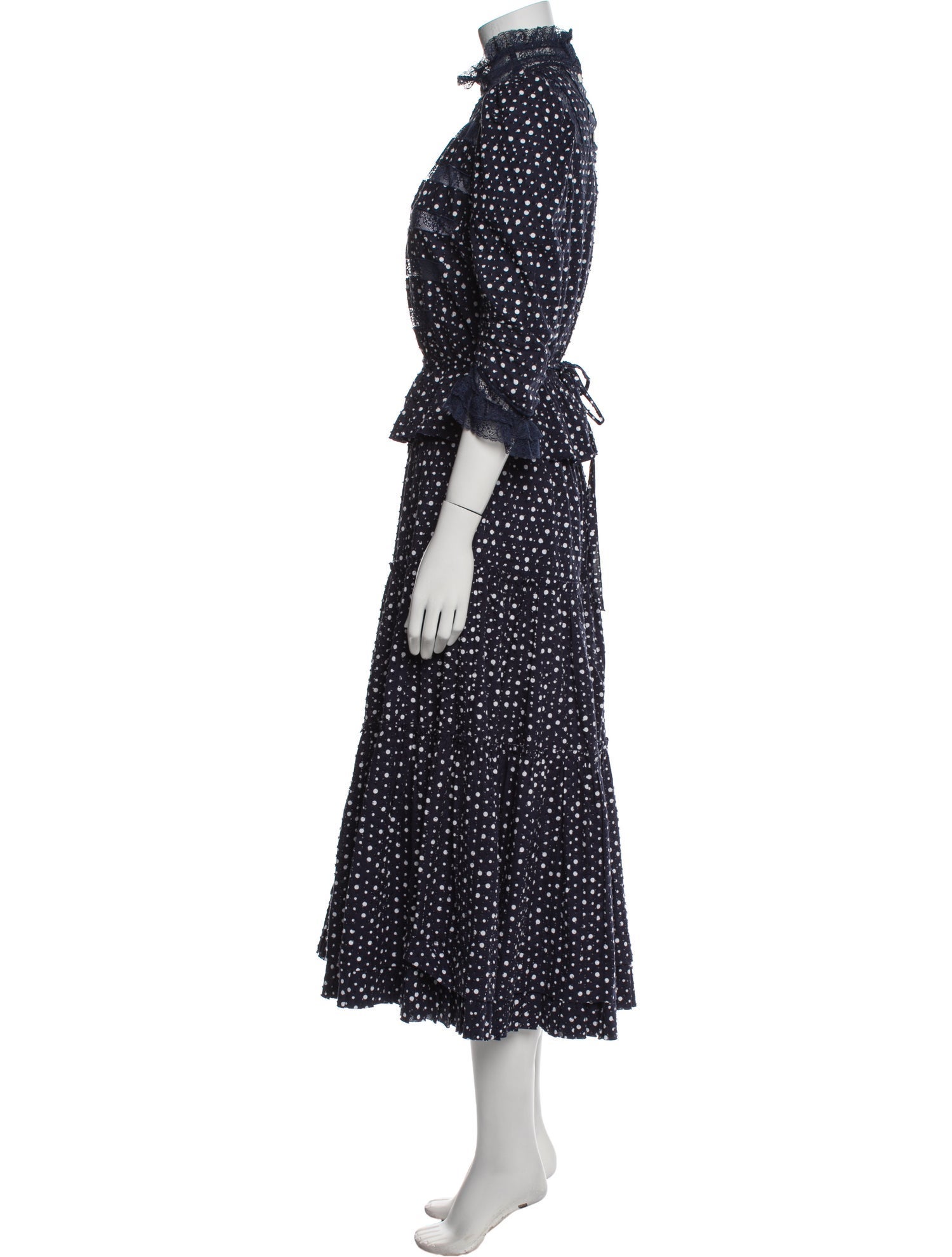 Marc Jacobs Polka Dot Print Ruffle Embellishment Skirt Set