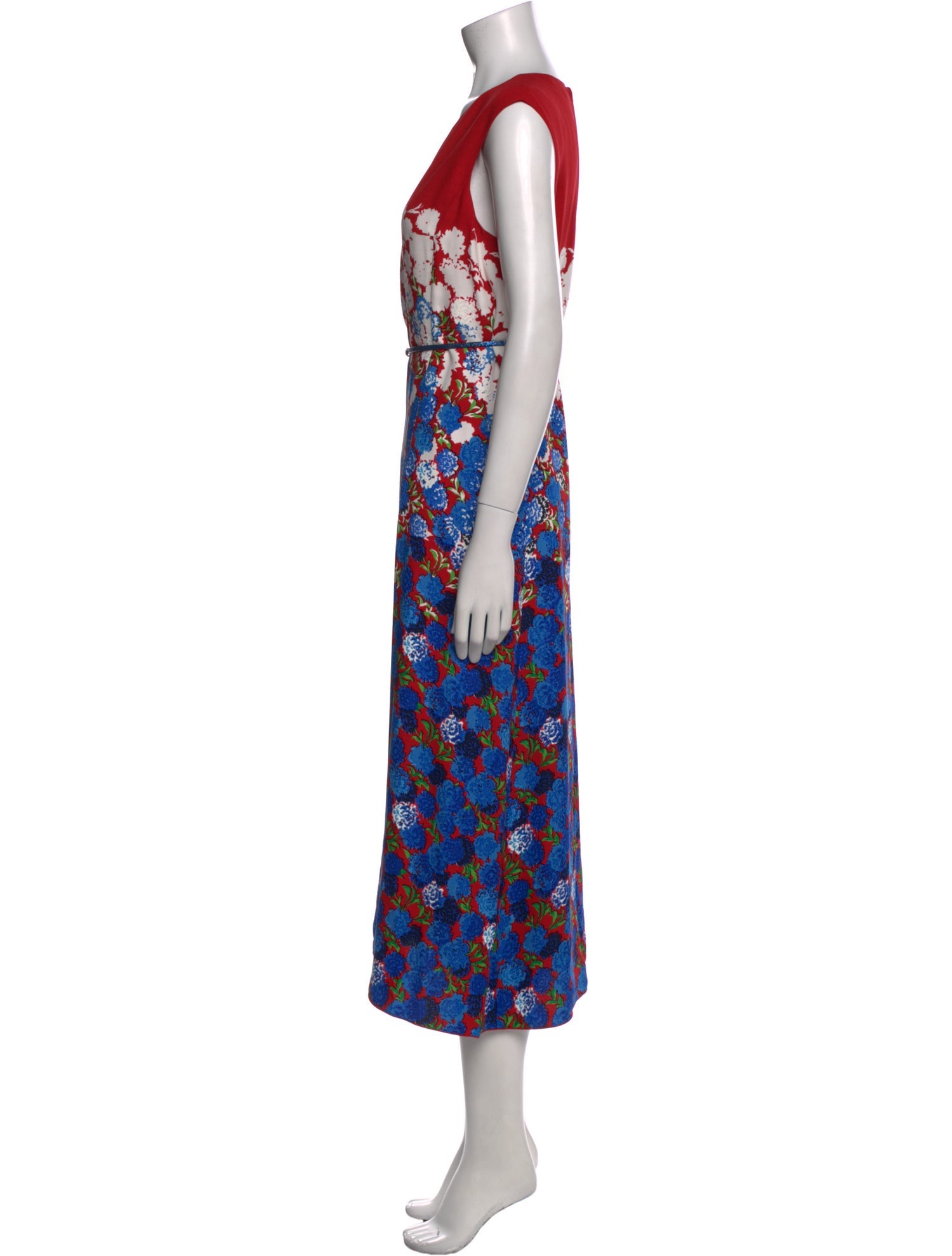 Marc Jacobs Floral Print Midi Length Dress