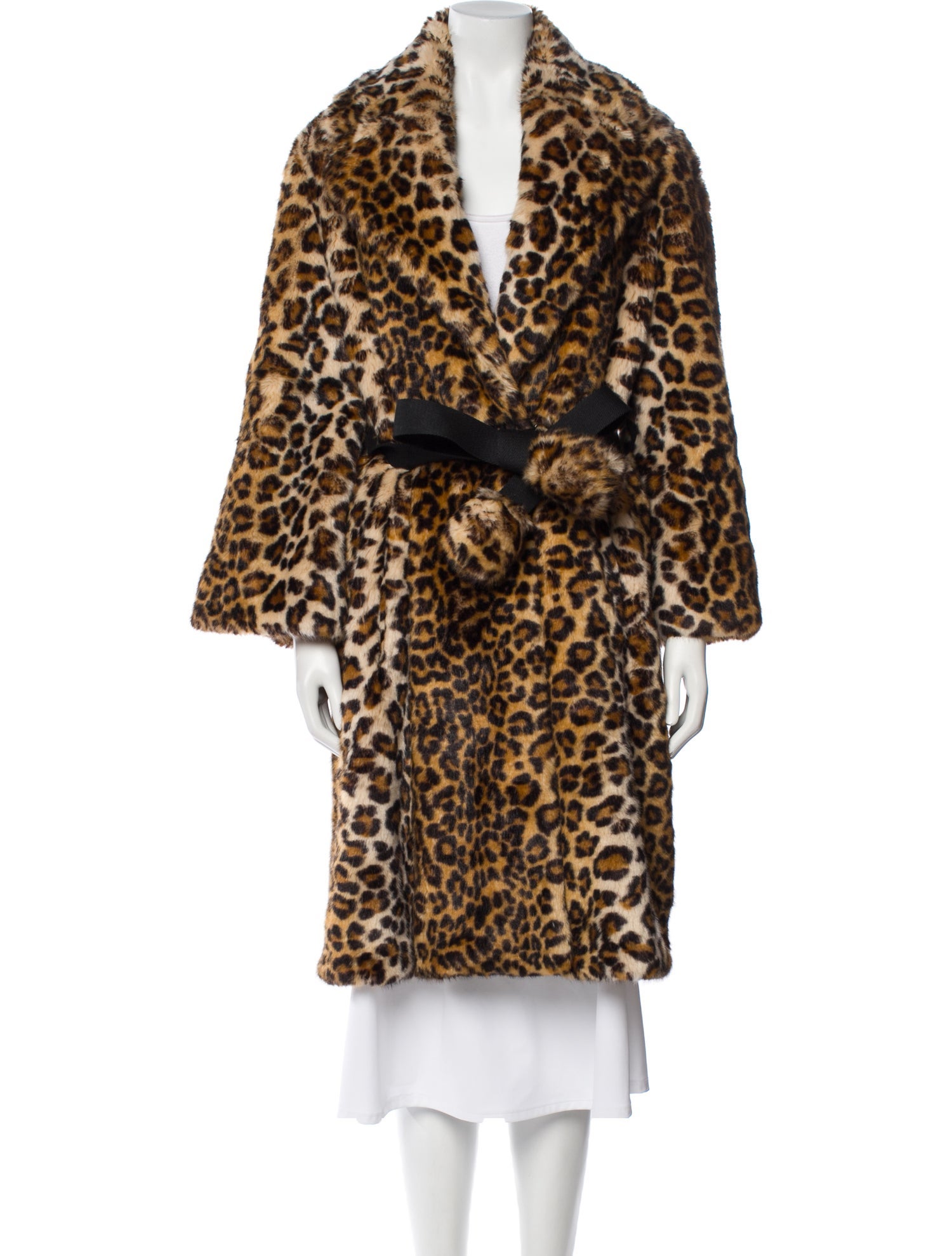 Marc Jacobs Faux Fur Animal Print Faux Fur Coat