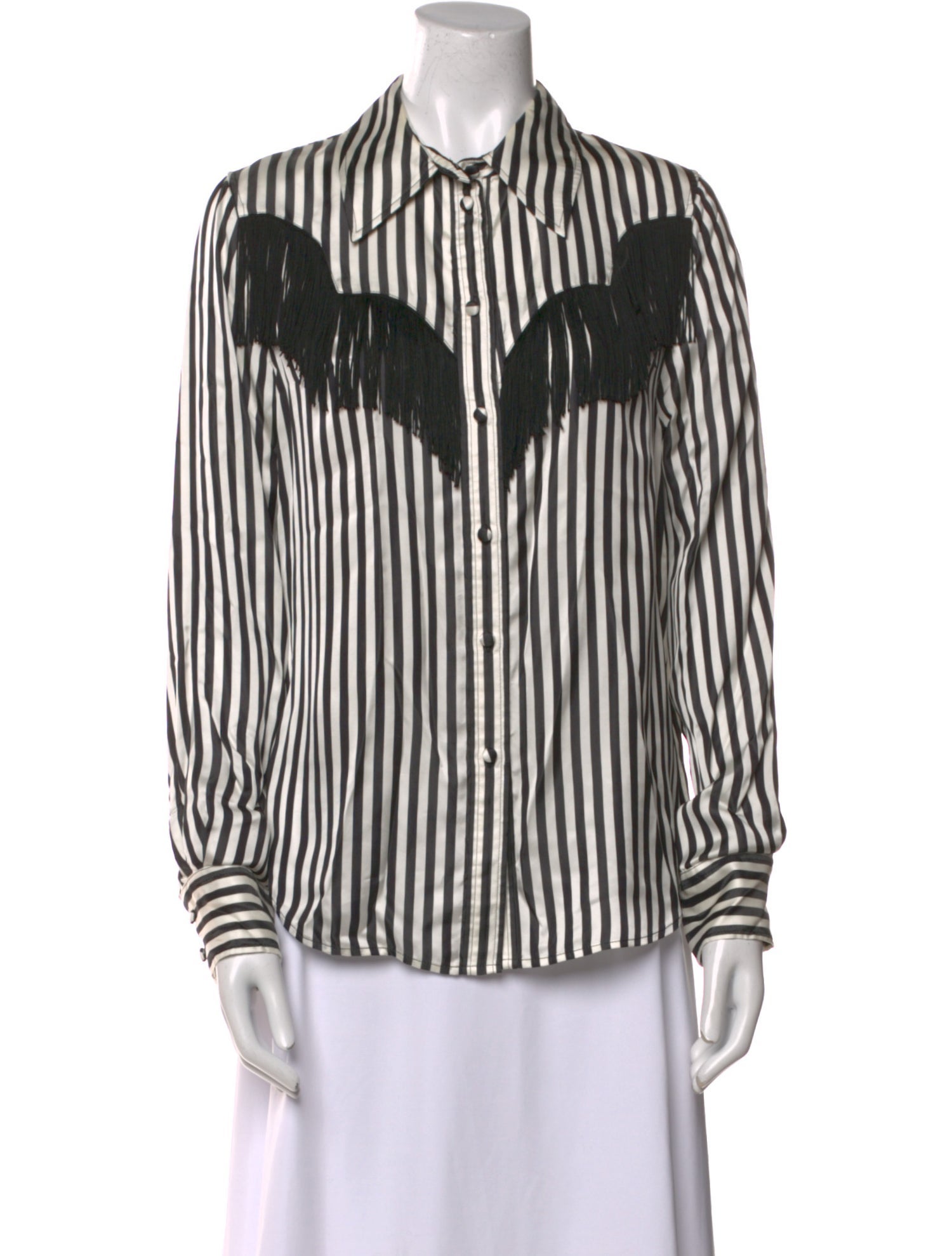Marc Jacobs Satin Striped Button-Up Top