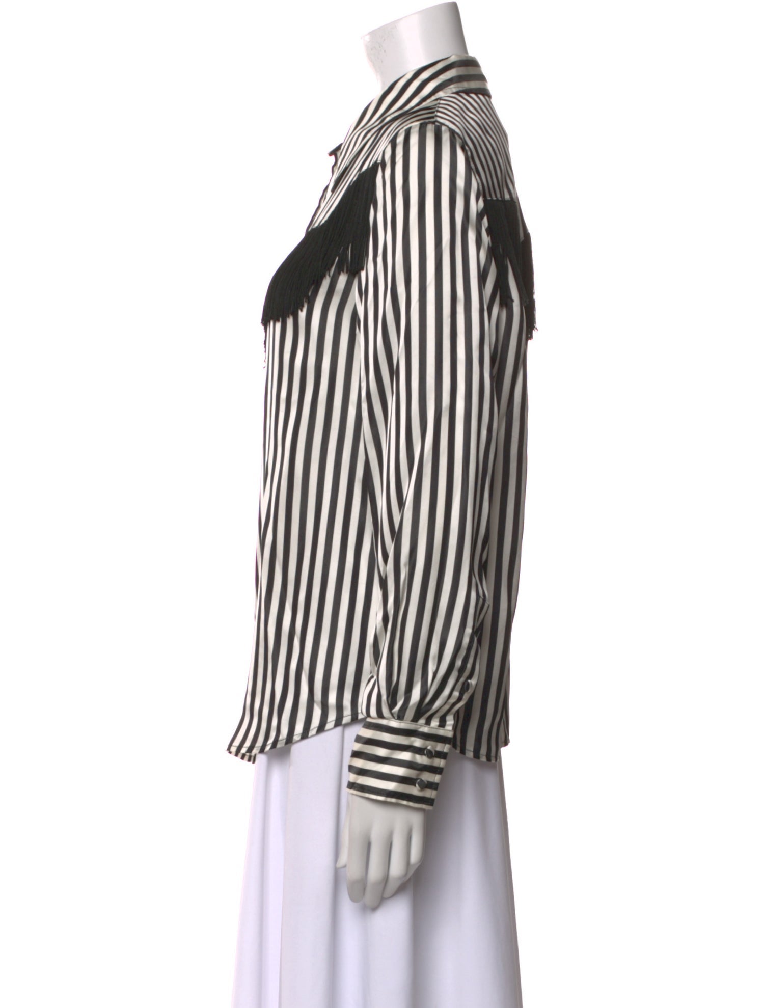 Marc Jacobs Satin Striped Button-Up Top