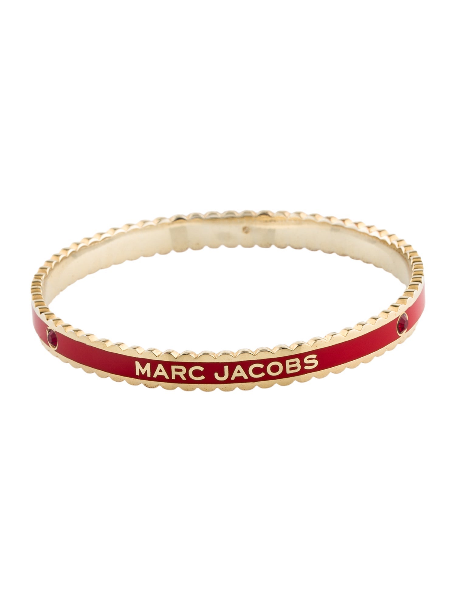 Marc Jacobs Enamel "The Medallion Scalloped Bangle Bracelet
